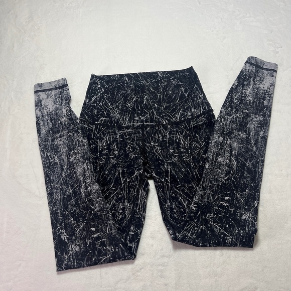 Lululemon Wunder Under High Rise Tight Nulux Alpine Black White - Picture 1 of 6